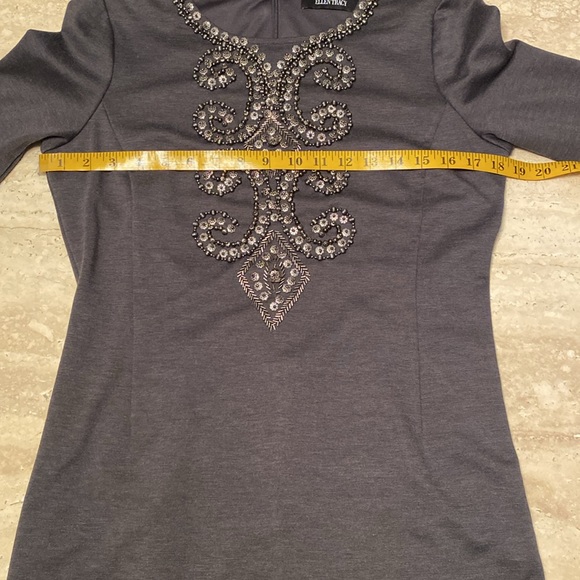 NWOT Ellen Tracy beautiful embellishment on front, measurements in photos - Picture 5 of 12